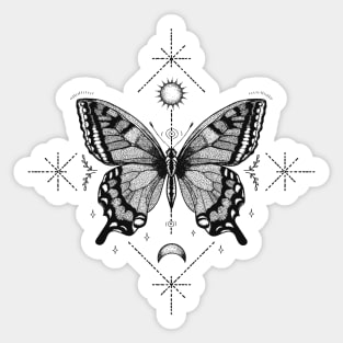 Technical Butterfly Sticker